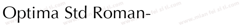 Optima Std Roman字体转换